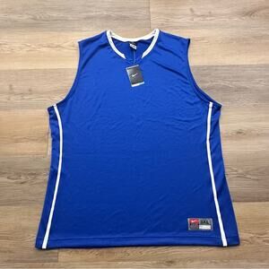 NWT Vintage 90s Nike Mens 3XL Blue & White Basketball Tank Y2K Deadstock